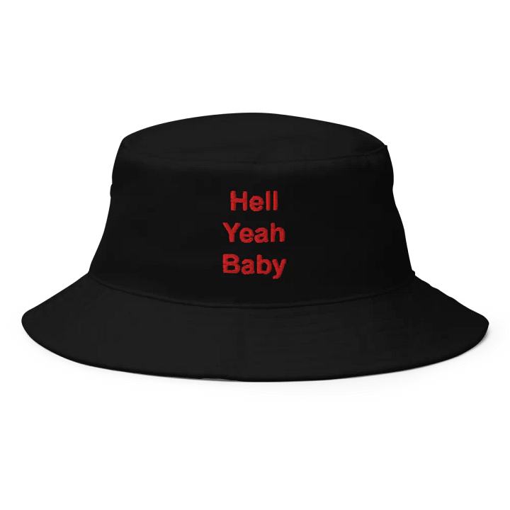 Bold Red 'Hell Yeah Baby' Bucket Hat product image (1)