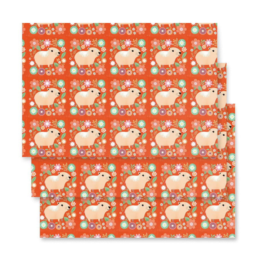 Cute Capybara Wrapping Paper product image (4)