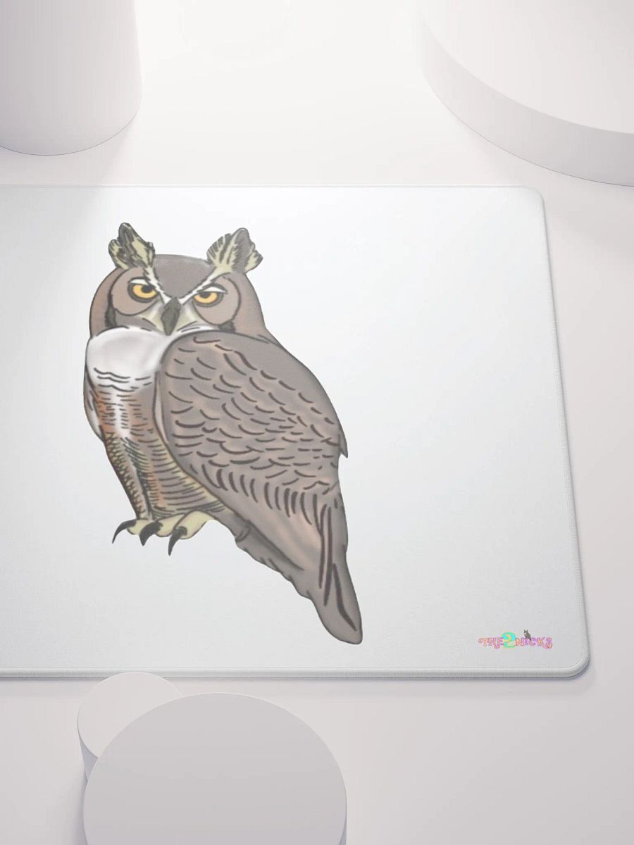 Owl Logo Gaming Mouse Pad (White) product image (5)