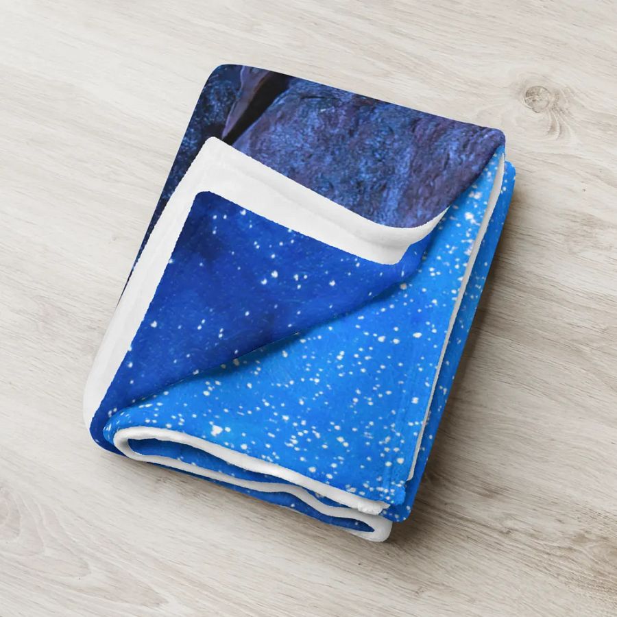 Peggy's Cove Lighthouse By Night Throw Blanket product image (6)