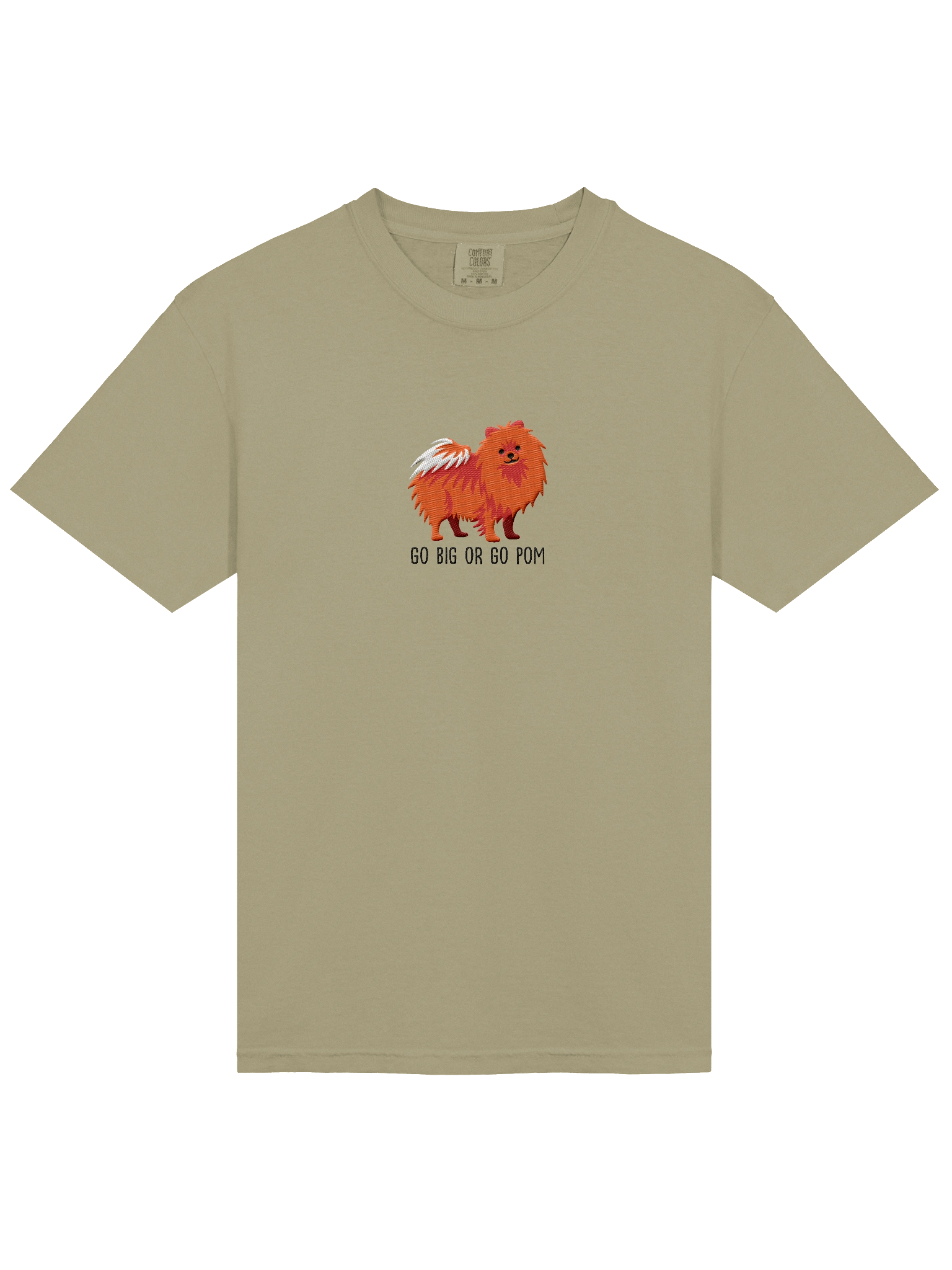 Go Big or Go Pom T-Shirt(Embroidered) of a Pomeranian(Red) product image (16)