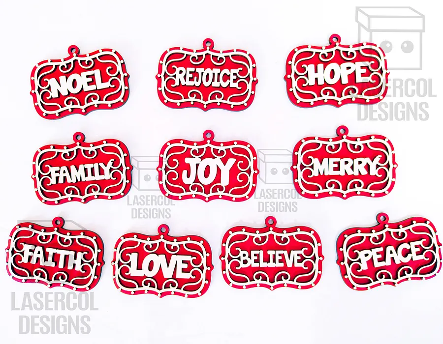 Christmas Ornaments / Plaques - Laser Cut Files product image (6)