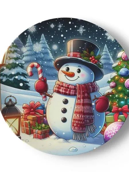 China bone Plates Snowman Christmas decoration product image (1)