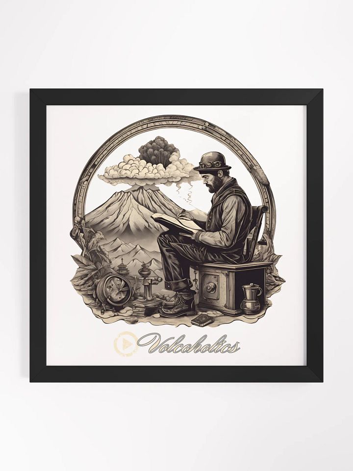 Volcanologist's Fieldwork: Framed Art Poster product image (1)