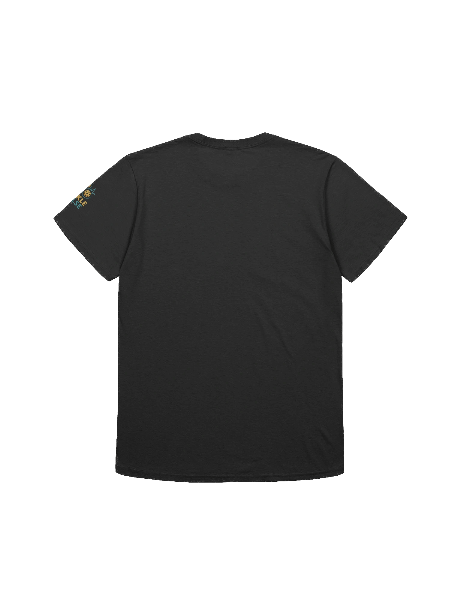 Funny Pickleball T-Shirt – Retro Pickle Character Playing with Paddle & Ball – Black Tee product image (2)