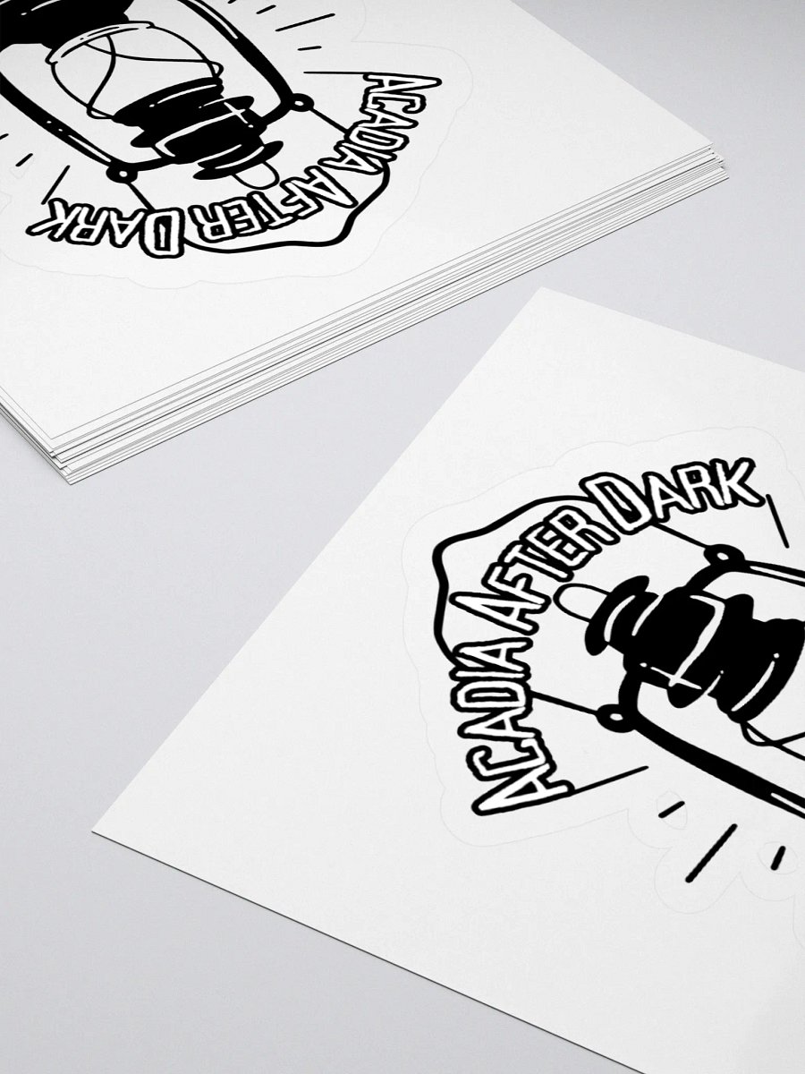 Acadia After Dark Lantern Sticker Old School Black & White product image (11)