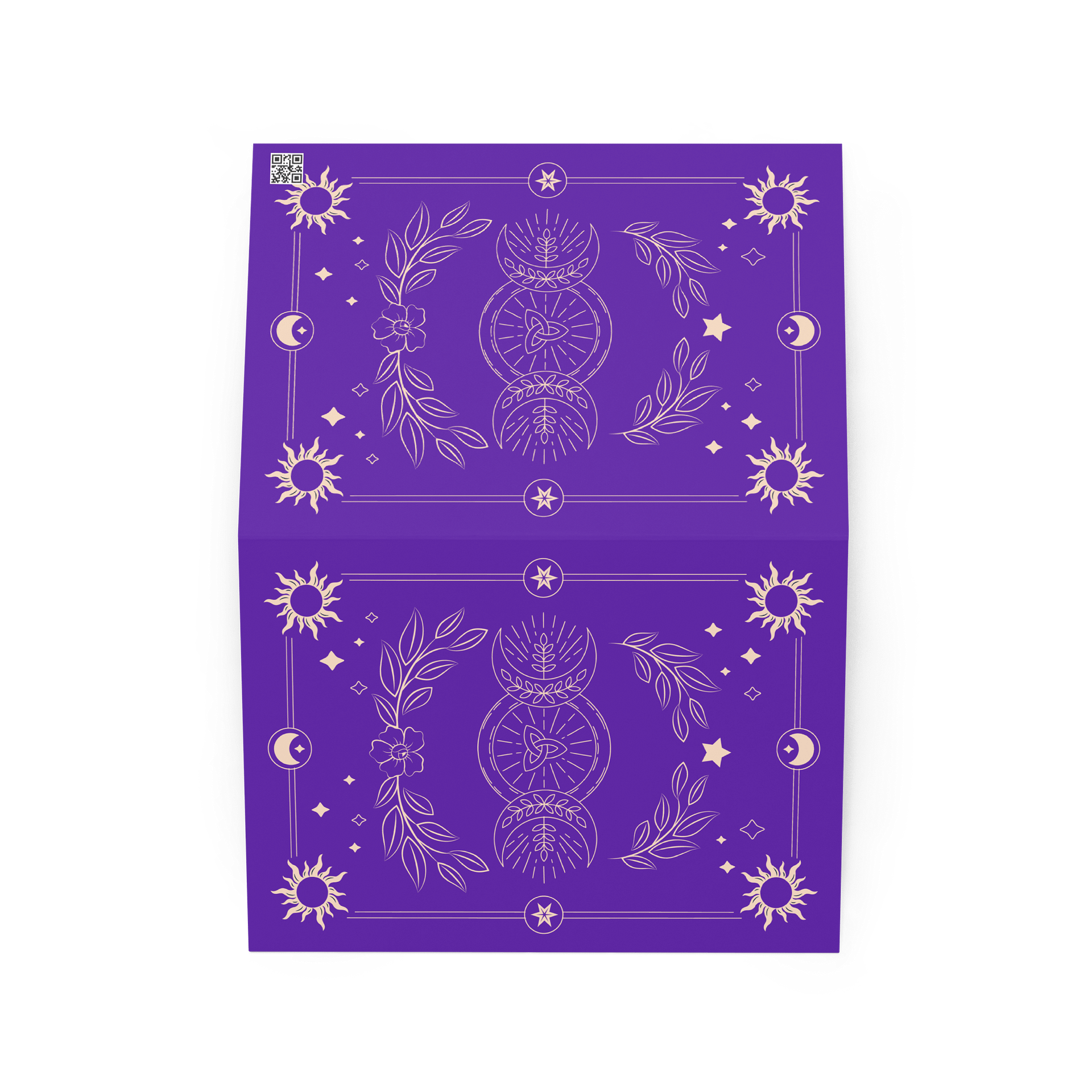 Maiden Mother Crone Purple Tarot Card 5×7 Greeting Card product image (2)