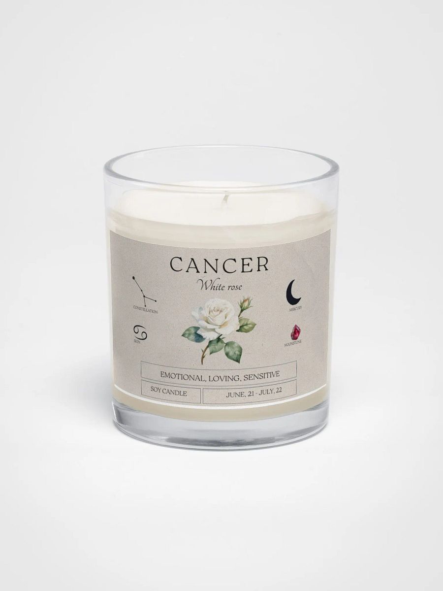 Cancer Birth Month Flower Birthstone Vegan Soy Wax Candle product image (2)