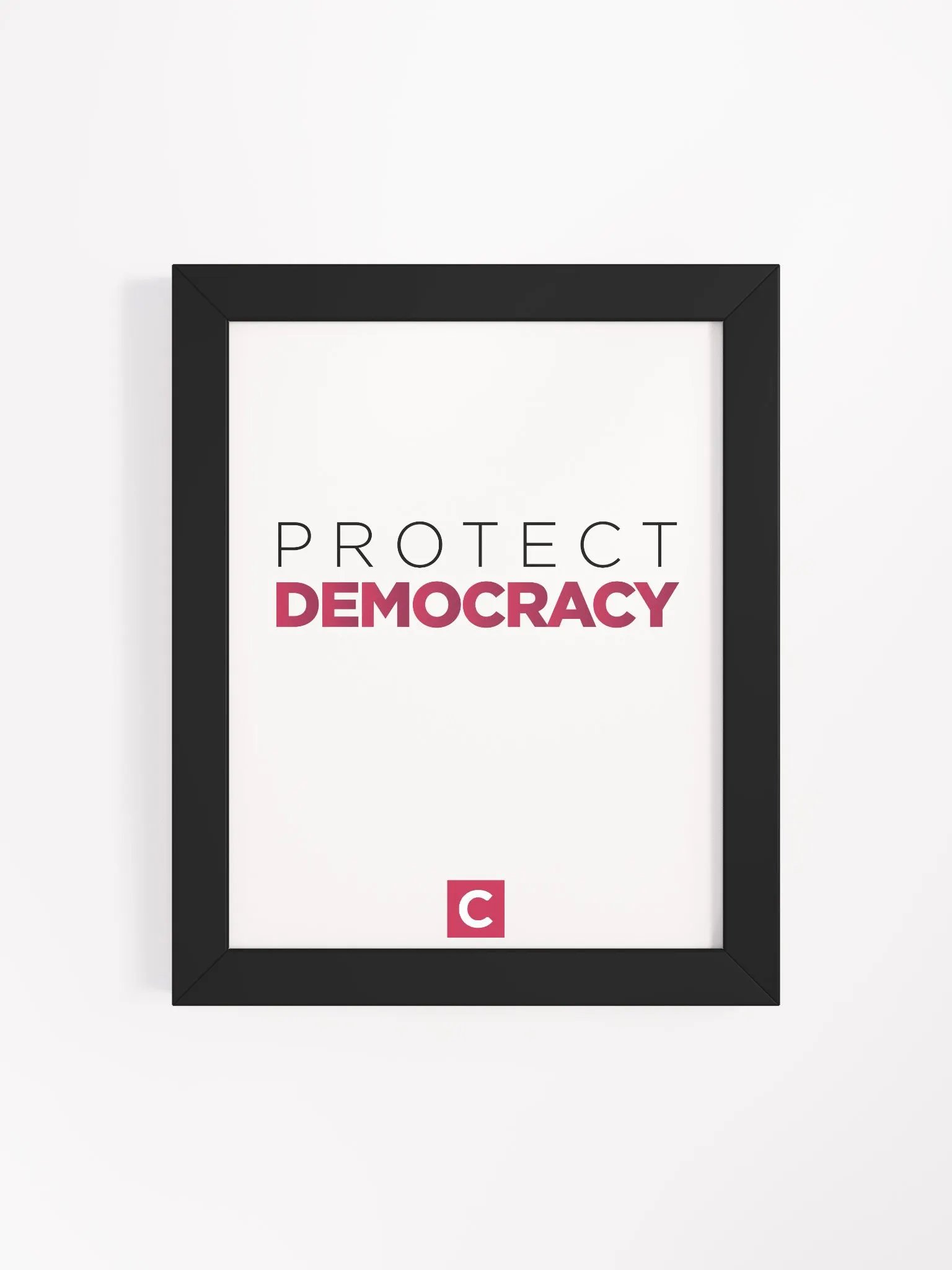 "Protect Democracy" Framed Matte Poster product image (40)