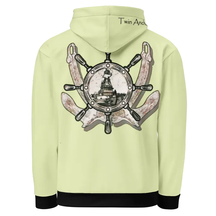 snow flurry Twin anchor ship wheel & Tug CE Hoodie product image (1)