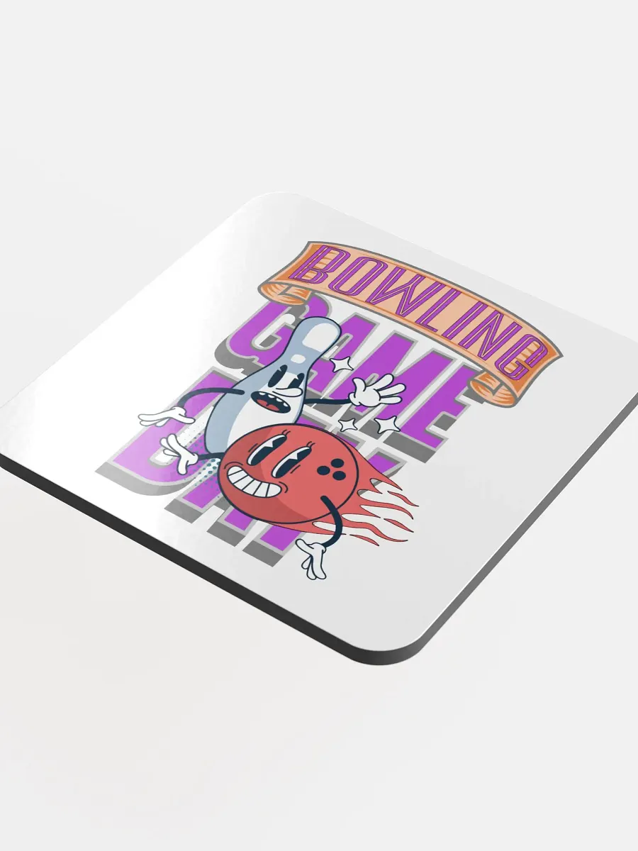 Game Day Bowling Flaming Fun Cork Coaster product image (4)