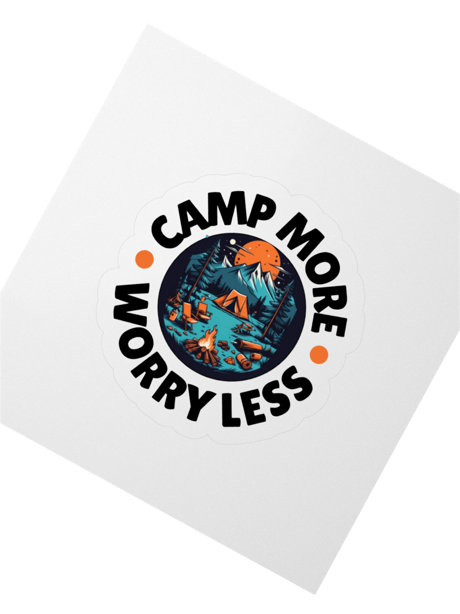 Camp More Worry Less Sticker product image (3)