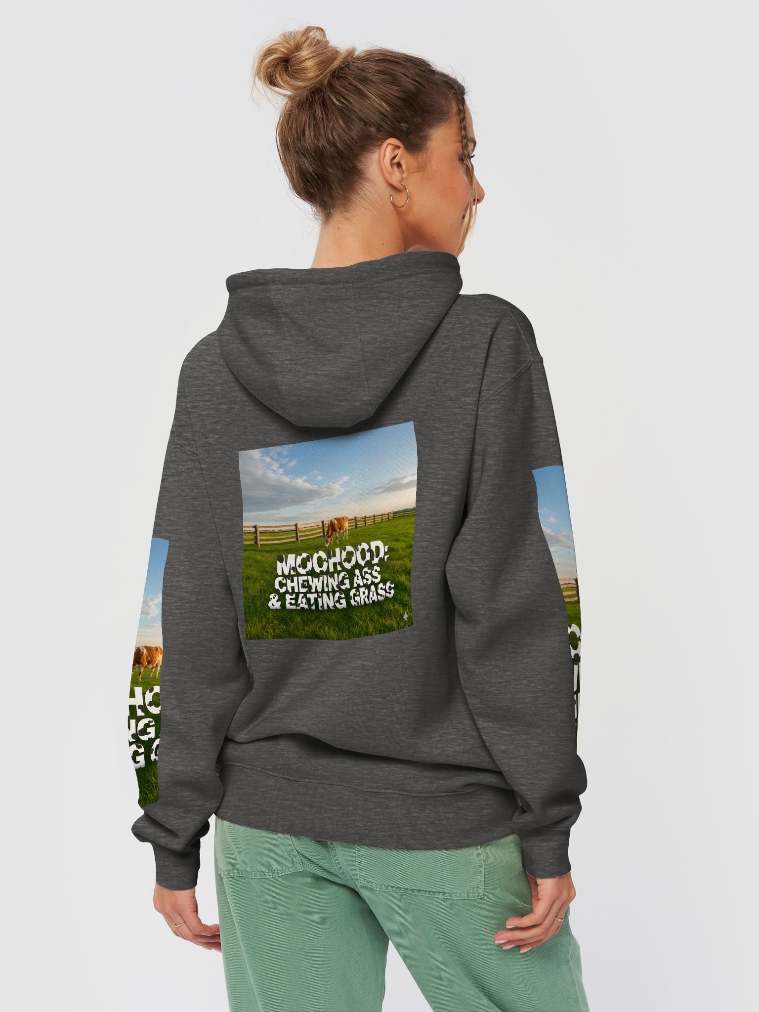 MooHood: Chewing Ass & Eating Grass Premium Hoodie product image (28)