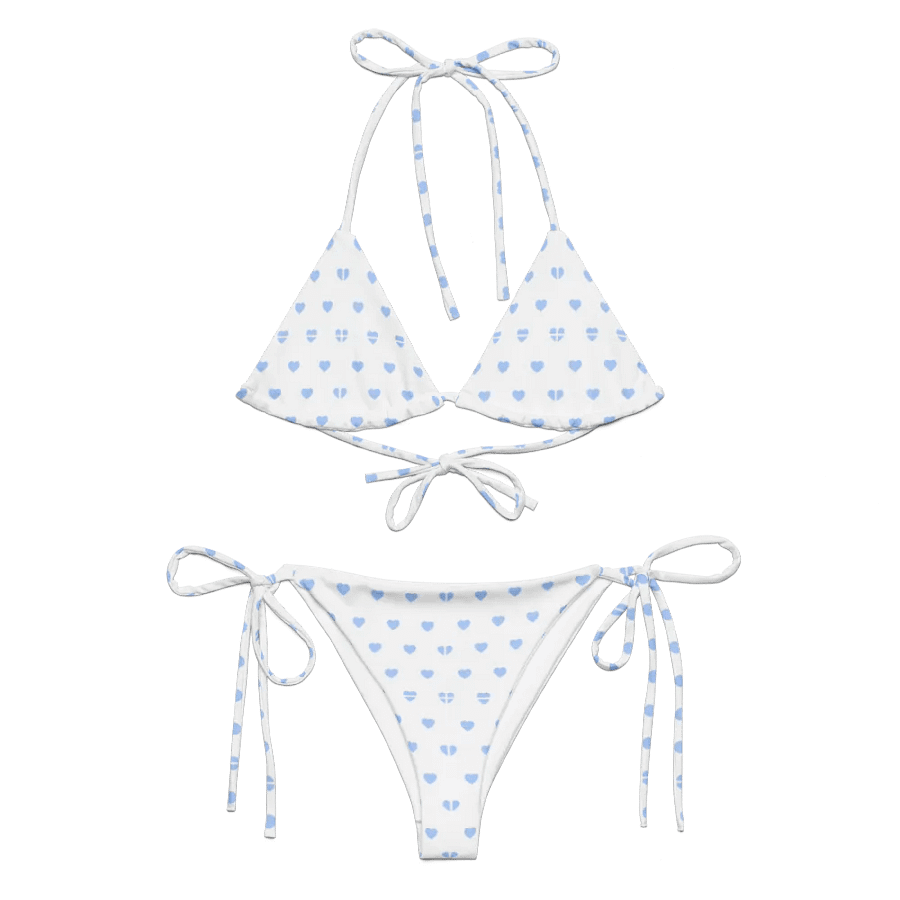 Pastel Heart Seamless Pattern String Bikini - v9 product image (1)