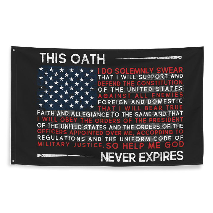 Veteran Oath Wall Flag product image (1)