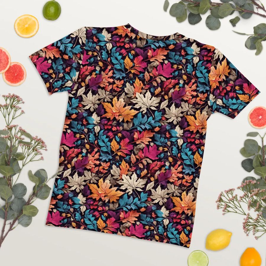 Leaf Pattern All Over Print T-shirt product image (8)