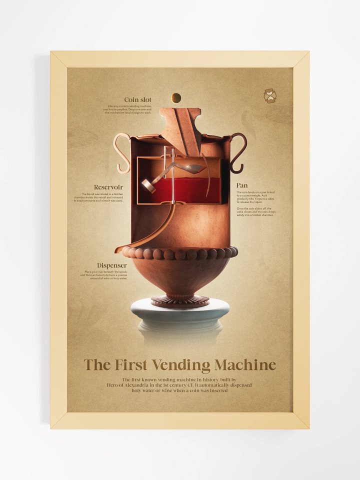 The First Vending Machine Framed Poster product image (2)