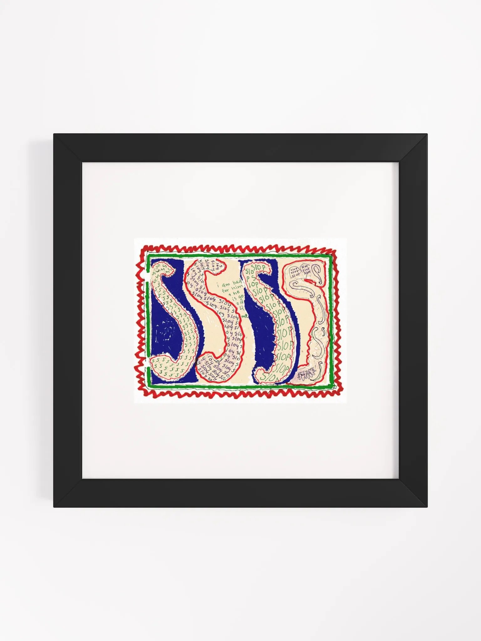 S's in bric brac Panel Card Print Framed product image (1)