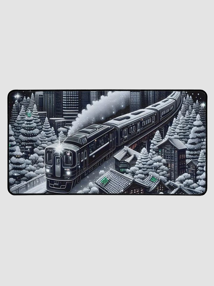 Winter Night Train Desk Mat product image (1)