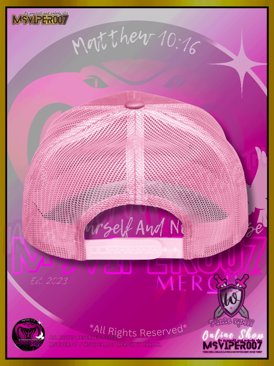 Trucker Hat [Embroidered Design(s) - MsViper007's "WS-Plate Up!!!™ " [royal pink] [V1] Foam Trucker Hat by Anna H. product image (4)