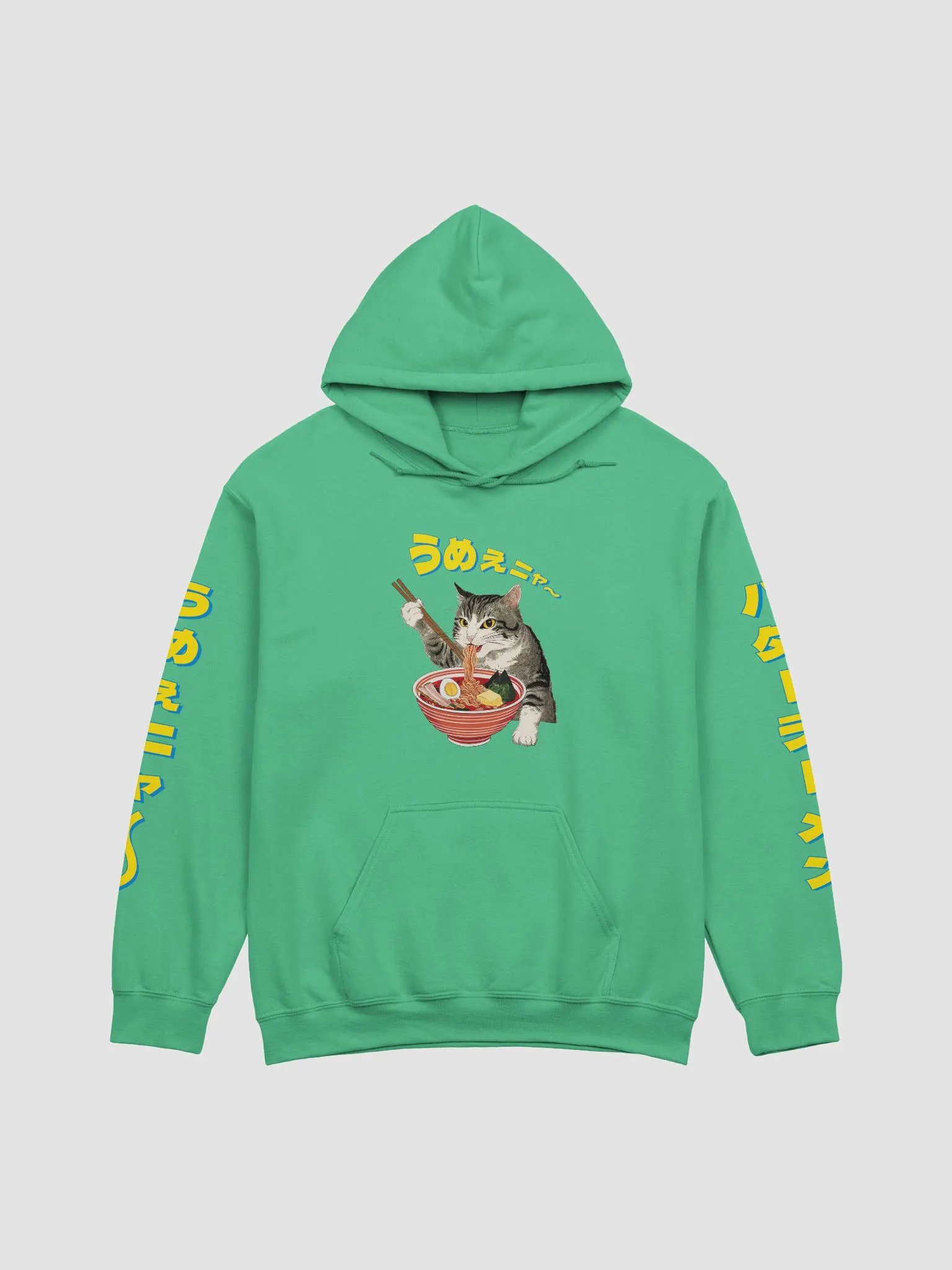 Butter Ramen Eating Cat Japanese Style ukiyo-e Unisex Hooides product image (5)