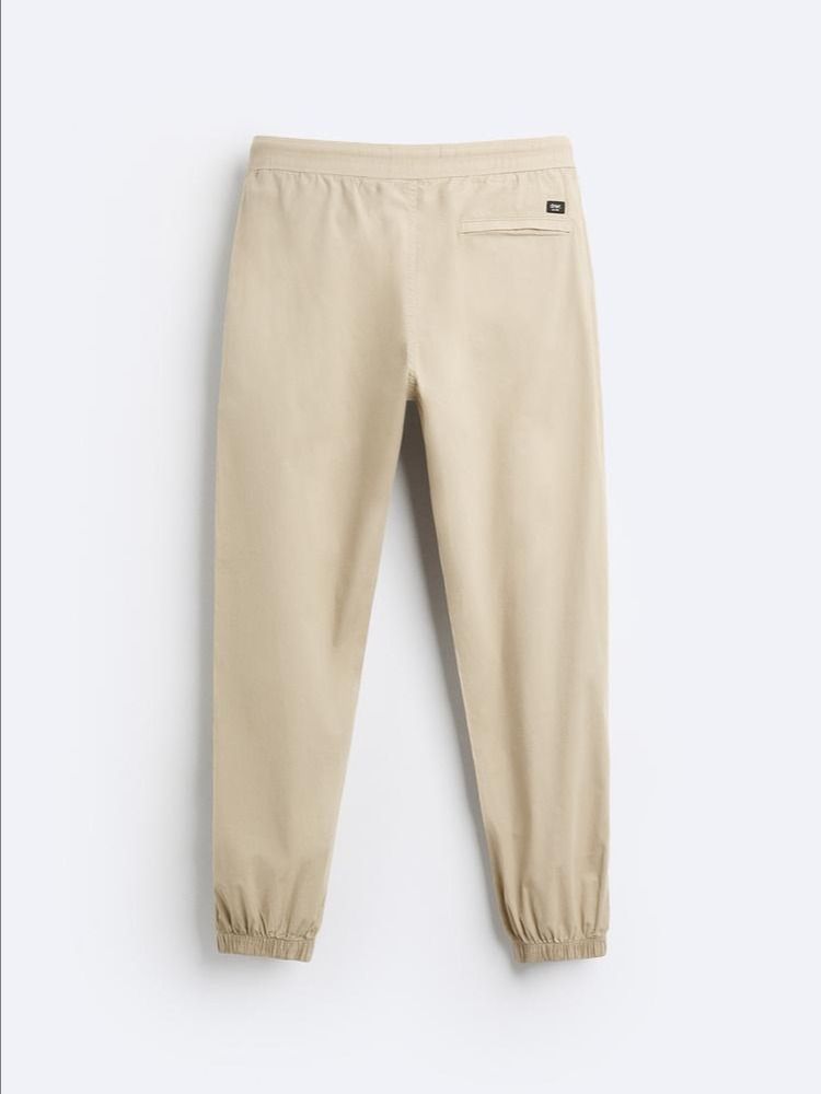 POPLIN JOGGER WAIST TROUSERS product image (2)