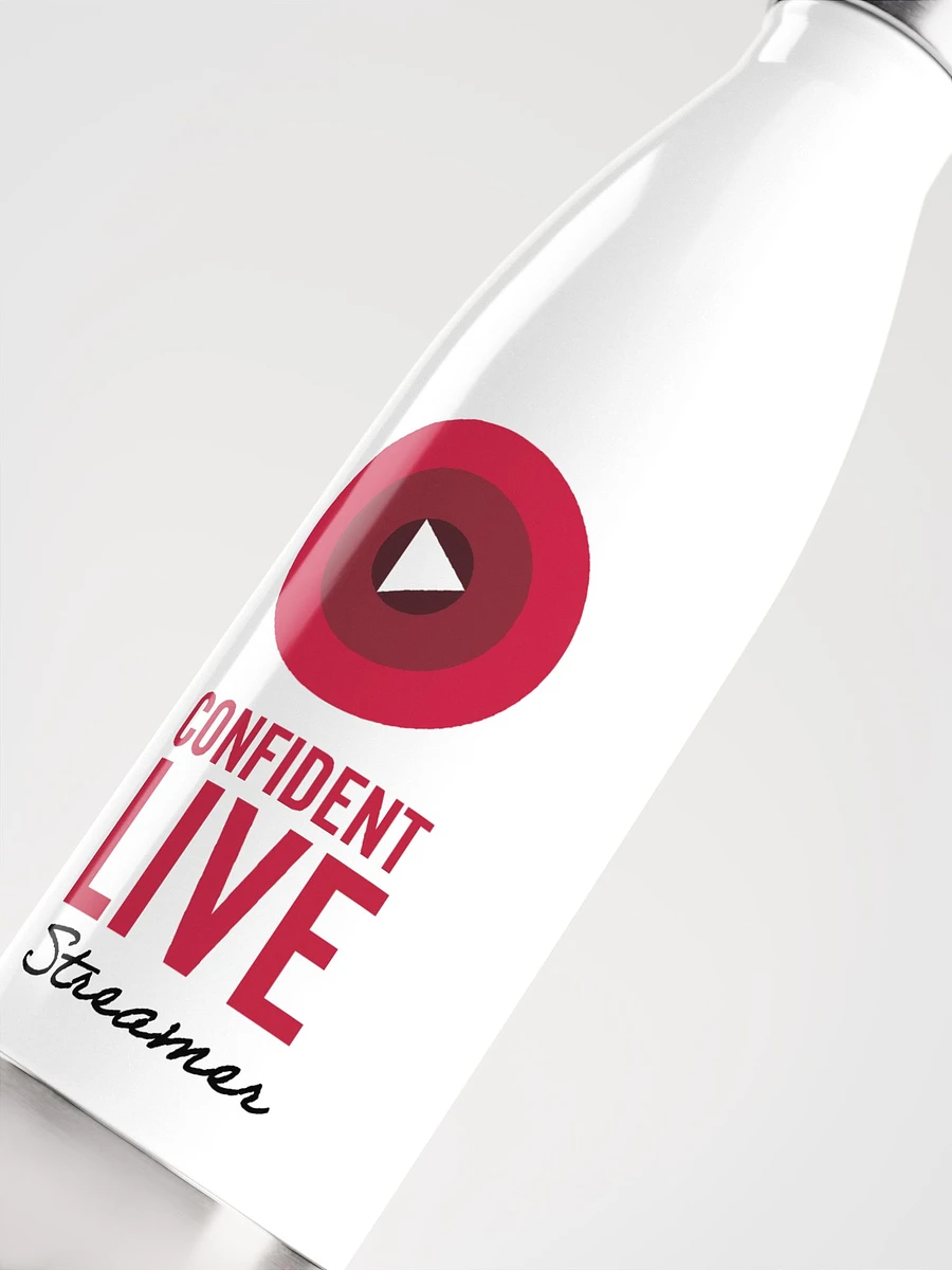 Confident Live Streamer Water Bottle (White) product image (5)