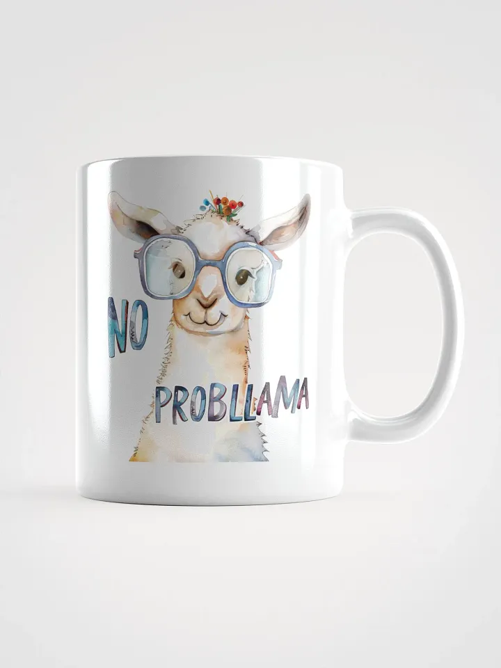No Probllama White Glossy Mug product image (1)
