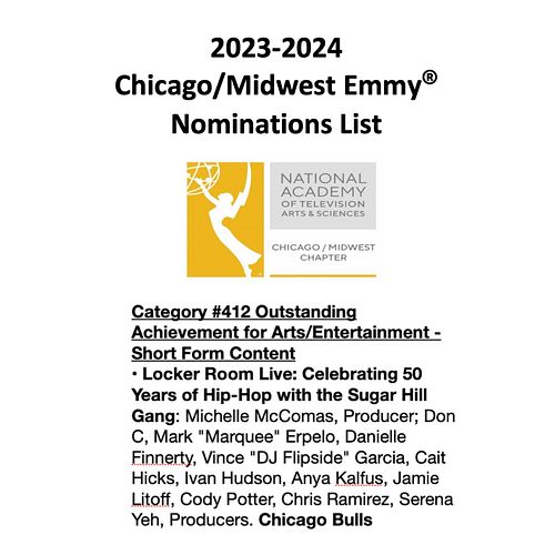 Saturday we find out if we win.  Nominated for an Emmy Award.  Really hoping for this. Honored to be nominated with such an a...
