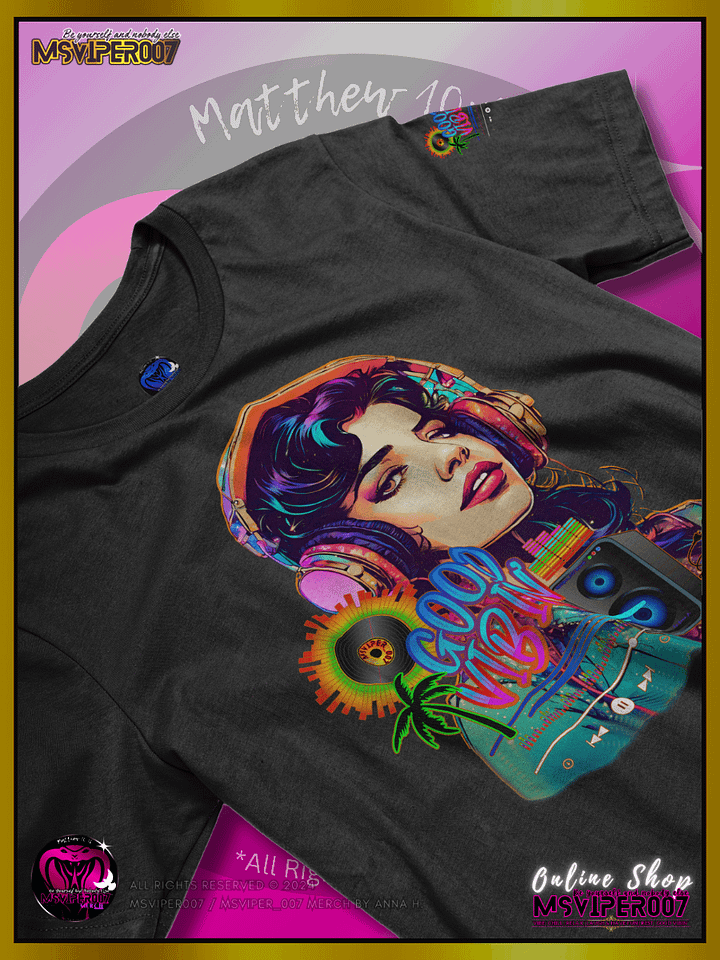 T-Shirt - MsViper007's "Good Vibin' [spectrum - V3]" Cozy Womens T-Shirt By Anna H. product image (2)