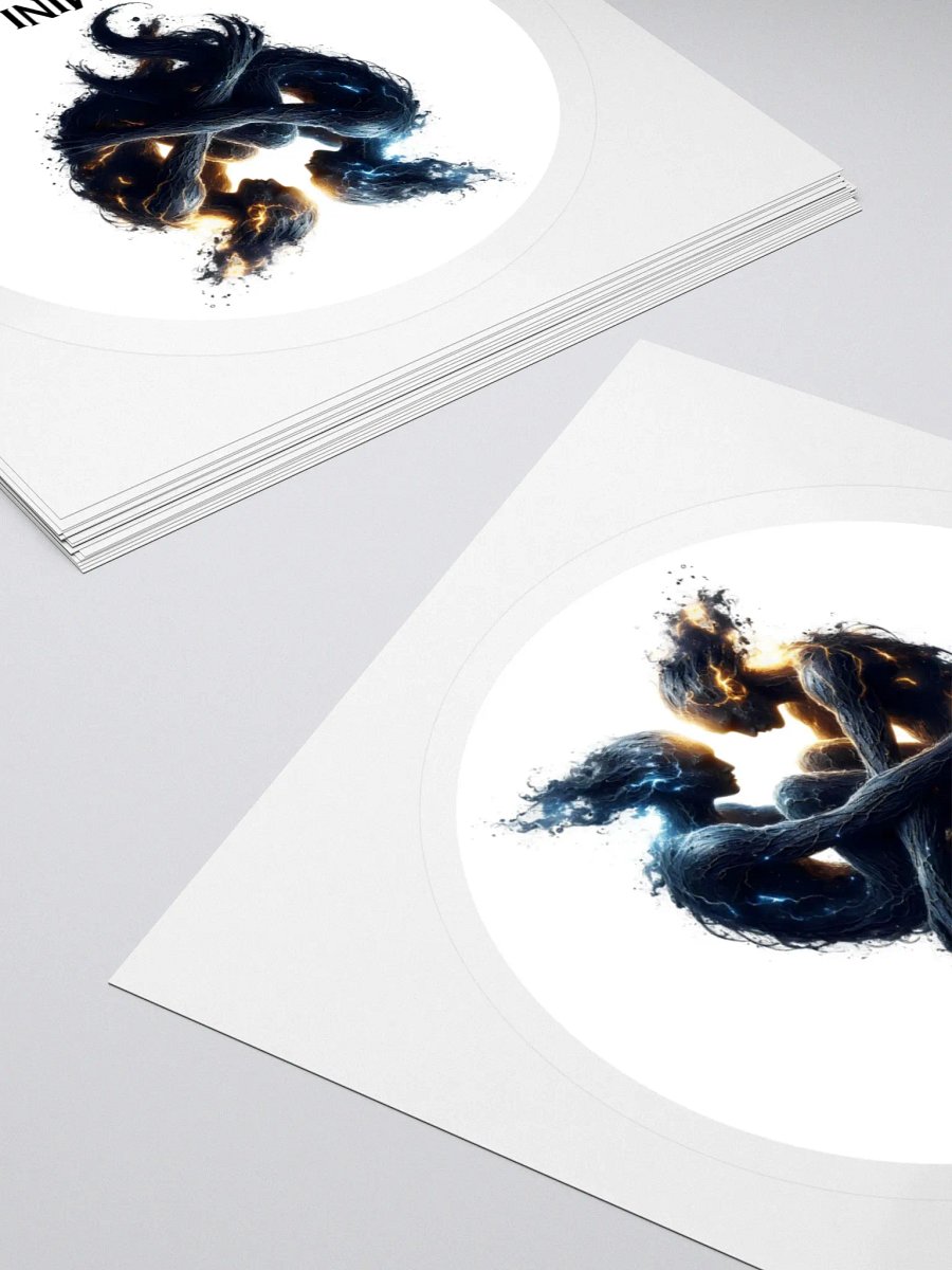 Mythical Gemini Zodiac Round Sticker product image (11)