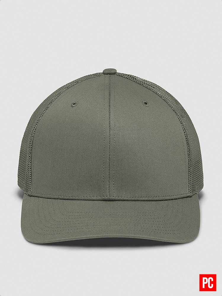 Plain Color Loden Snapback Mesh Trucker Hat product image (4)