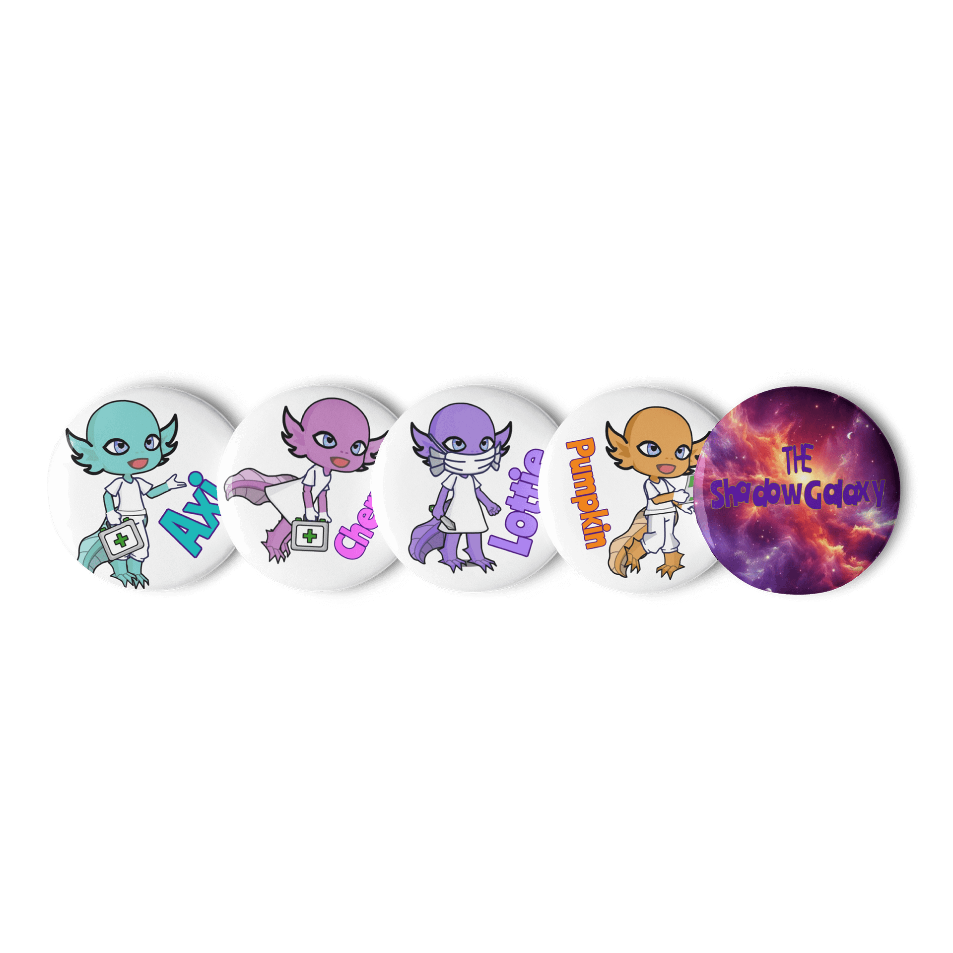 The Axorans (The Shadow Galaxy) Set of Pin Buttons product image (1)