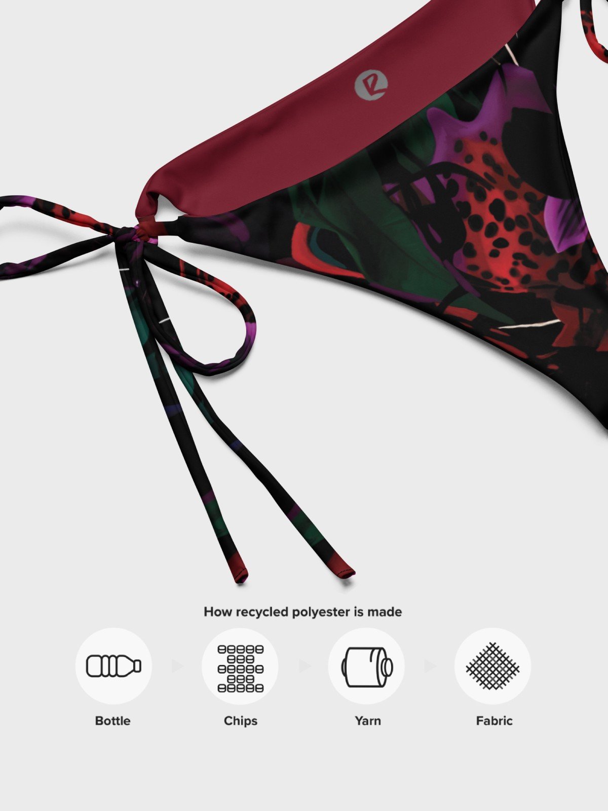 Triangle Bikini Bottom "Blosoom At Midnight" product image (8)