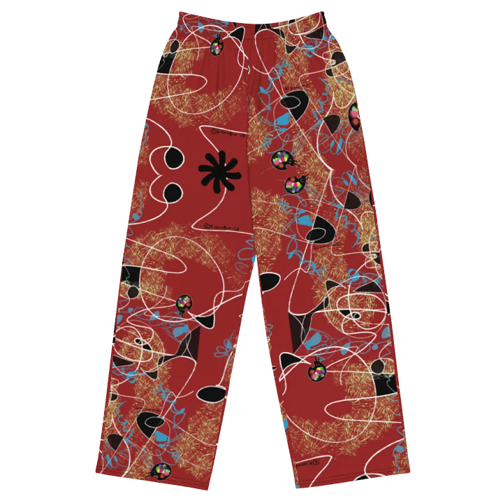 ScribbleWear #4 Wide Unisex Pants/Tomato product image (1)