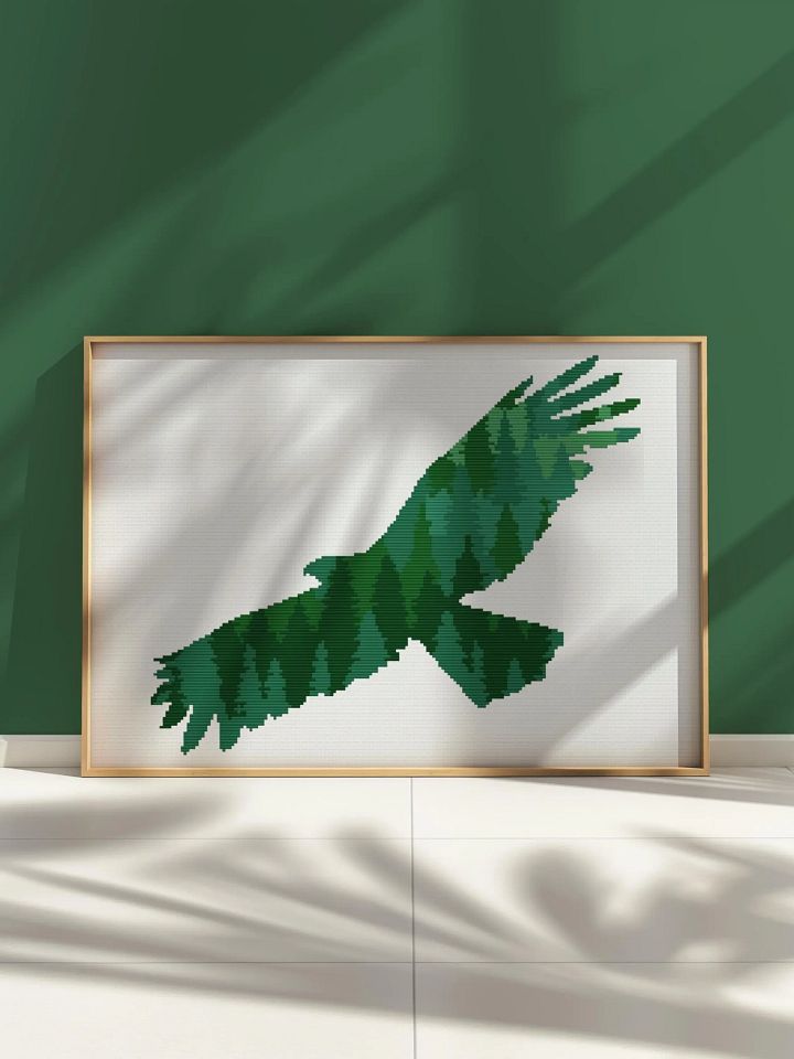 Green Eagle Tree Silhouette product image (1)