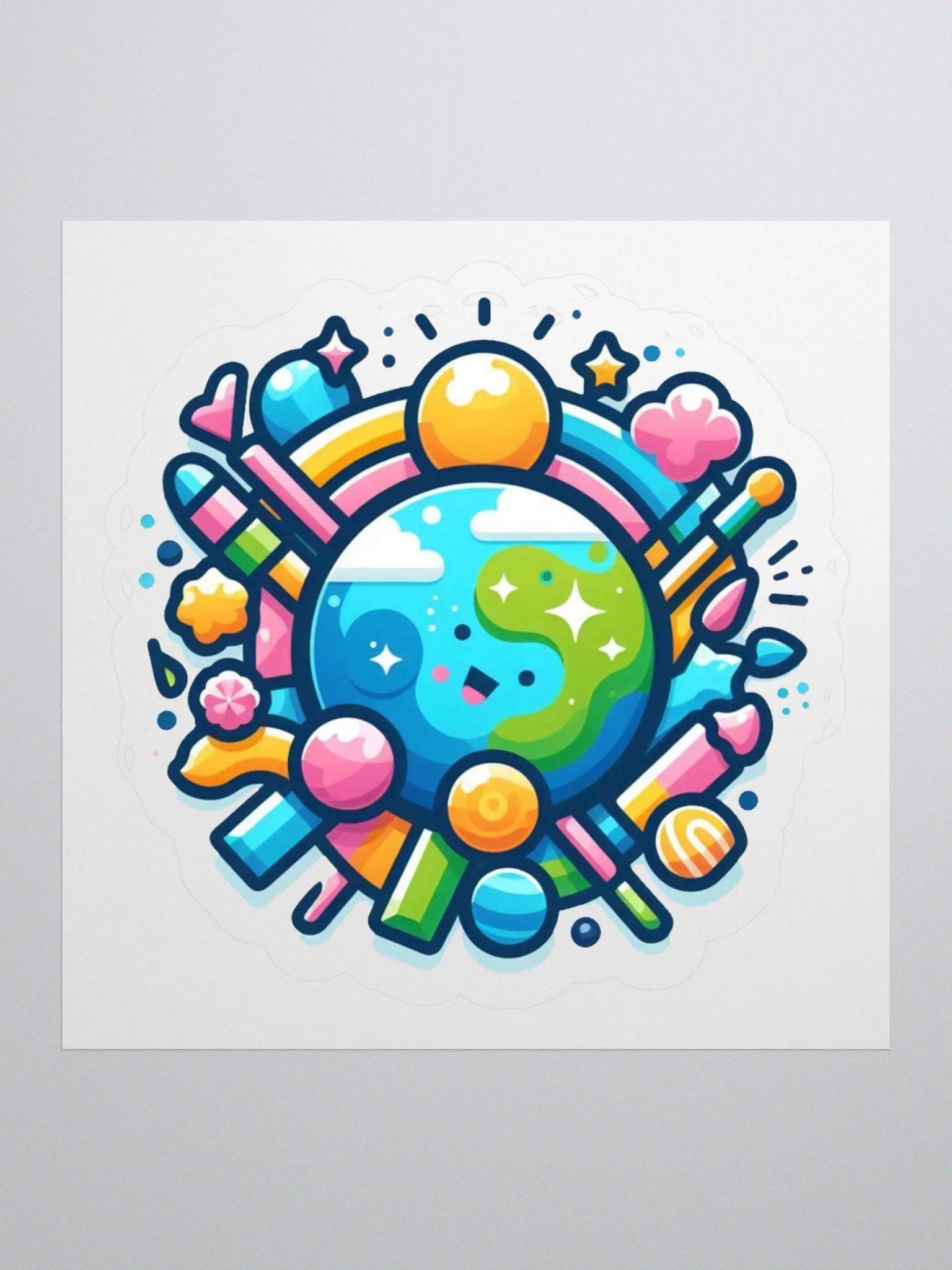 Joyful Earth Kiss Cut Stickers product image (2)