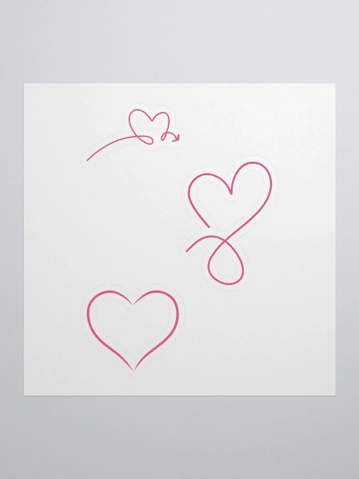 Hollow hearts sticker product image (4)