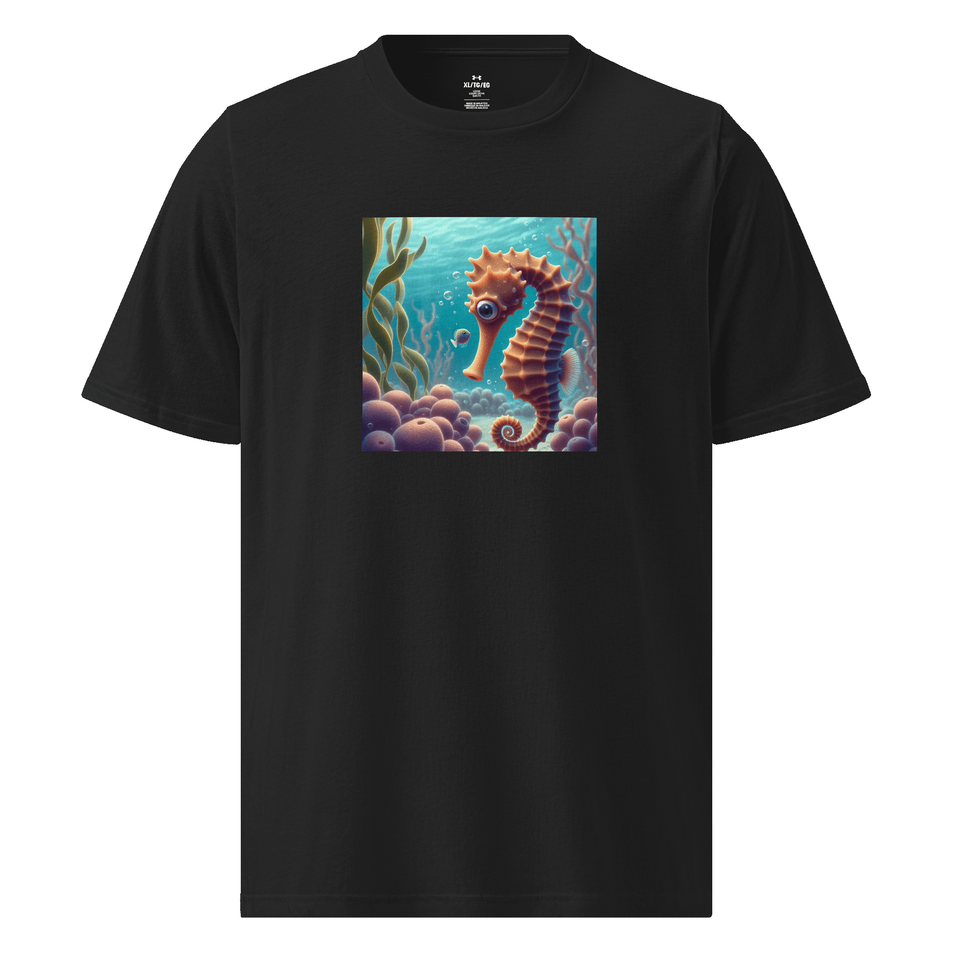 Cartoon Seahorse Underwater Adventure T-Shirt product image (1)