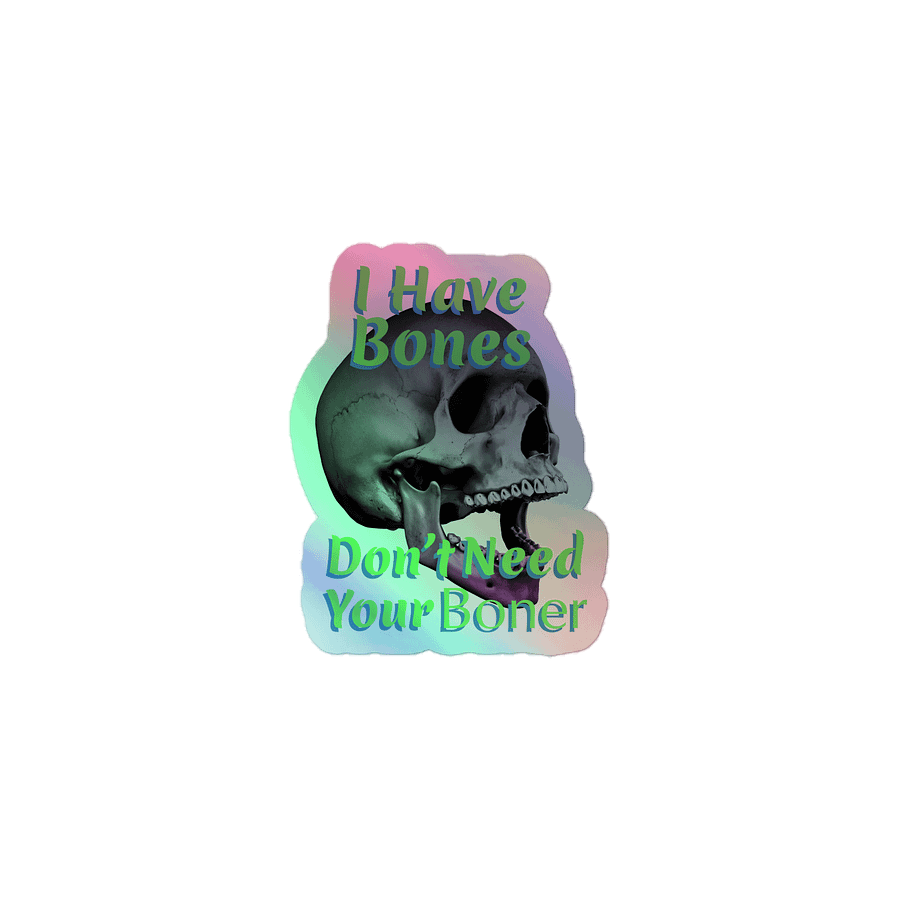 Sassy Skull Holographic Sticker product image (1)