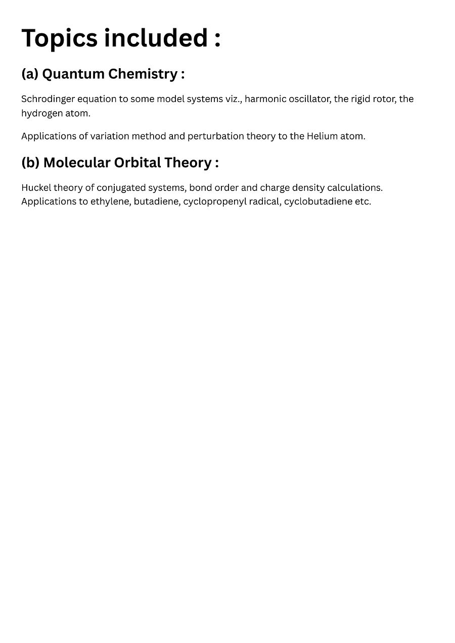 Physical Chemistry | Quantum Chemistry + HMOT | MSc Semester 1 | Handwritten Notes product image (3)