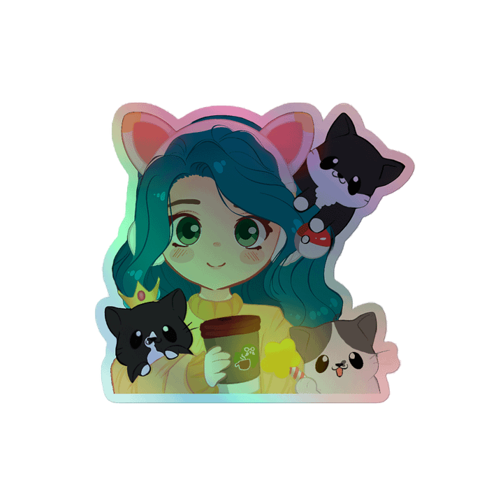 Al & Kitties Holographic Sticker product image (2)
