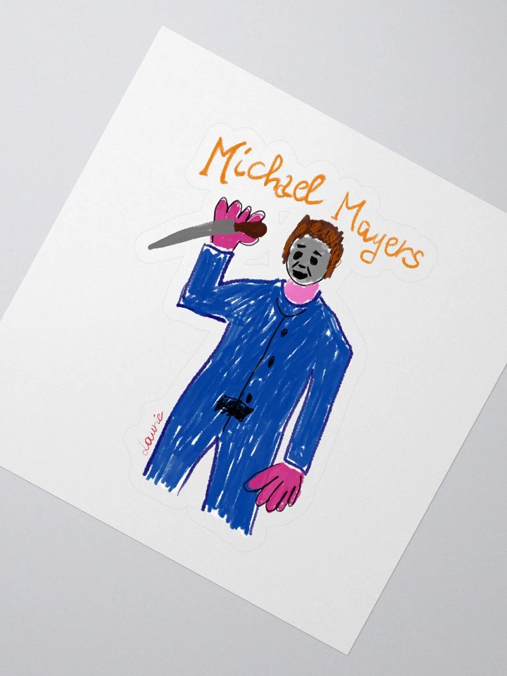 🔪 "Mayers" CreepyKids Stickers Horror Halloween Slasher Art Print🎃 product image (2)
