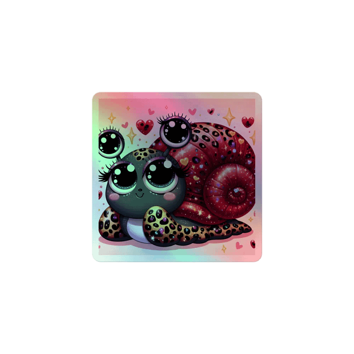Love-Struck Snail Holographic Sticker Set product image (1)
