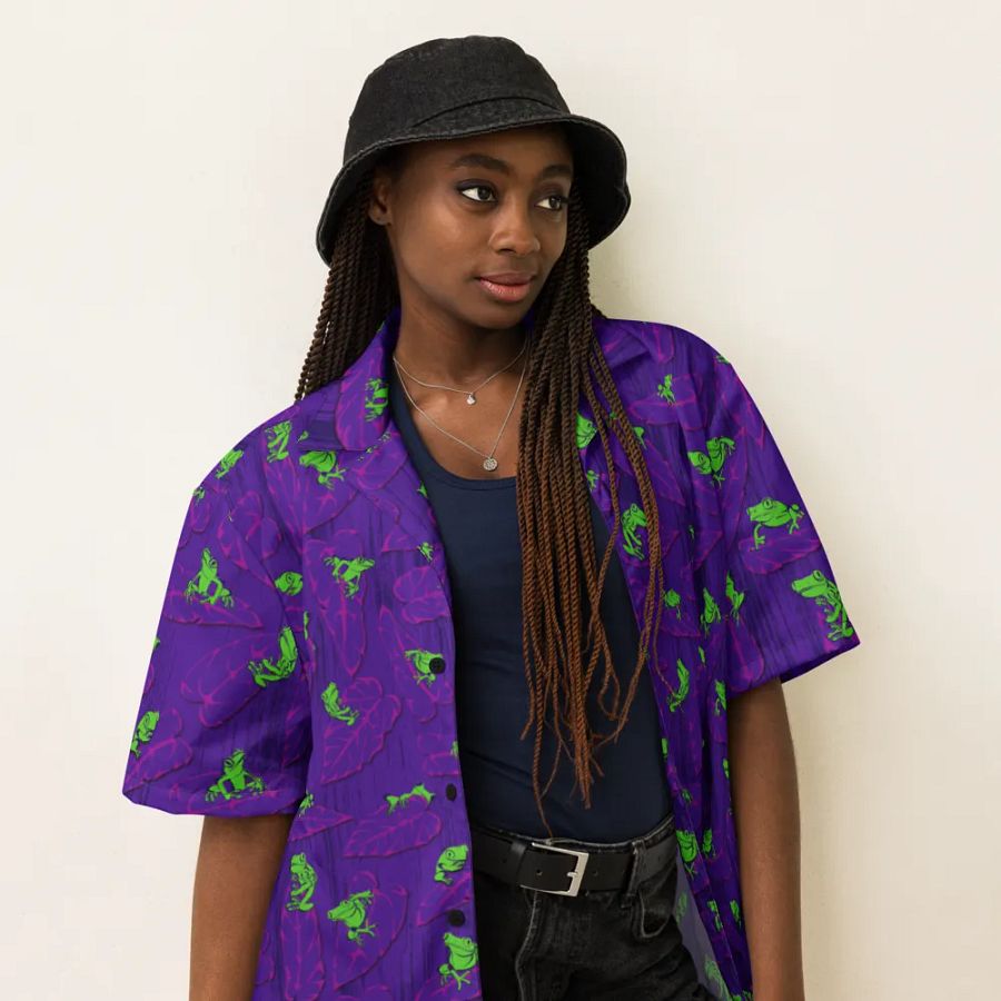 Tree Frogs Unisex Button Down Shirt product image (6)