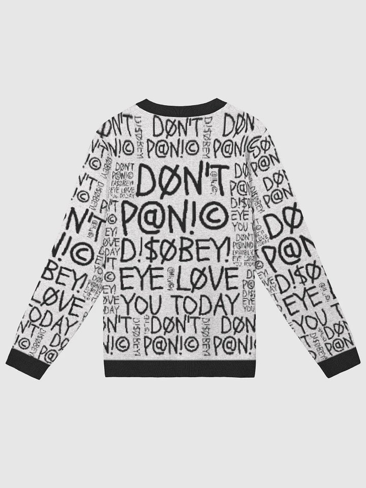 DØN'T P@N!© D!SØBEY! White Scribble Jacquard Knit product image (2)