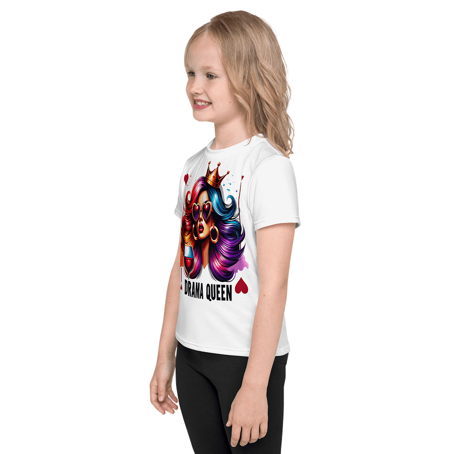 Kids Crew Neck T-Shirt Drama Queen product image (3)