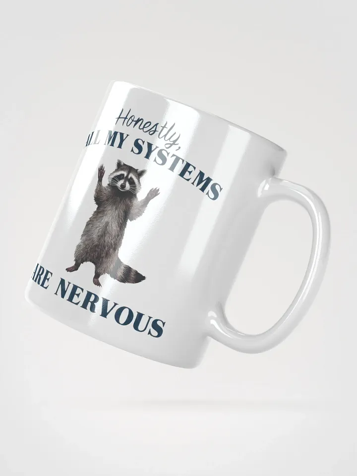 Nervous Raccoon White Mug product image (4)