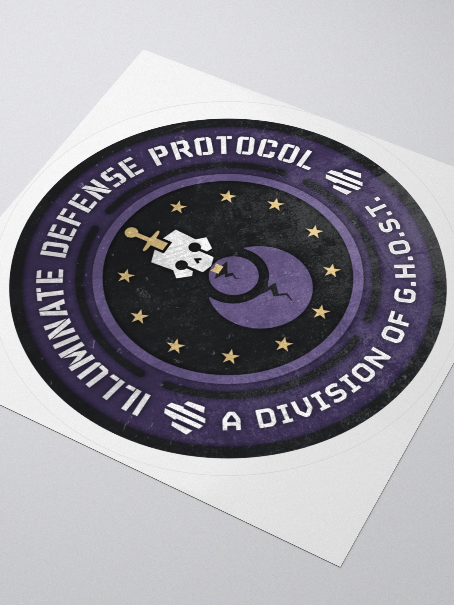 Illuminate Defense Protocol Textured Sticker product image (8)