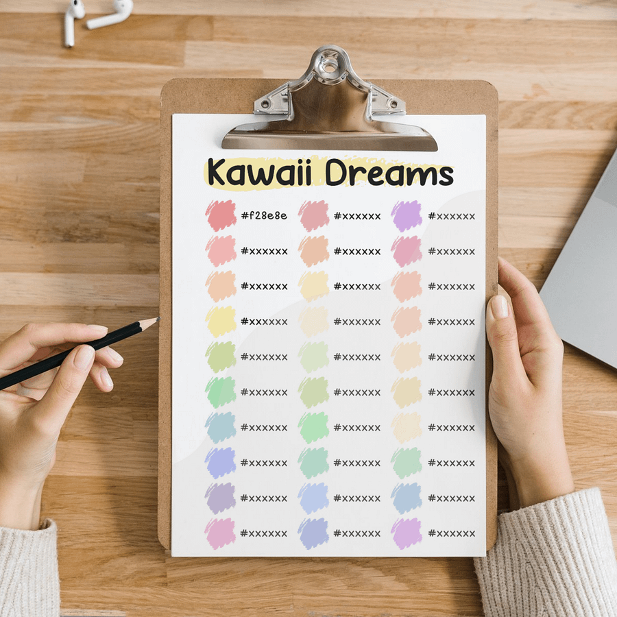 Kawaii Dreams Procreate Color Palette with HEX Codes ★ DIGITAL ★ product image (4)